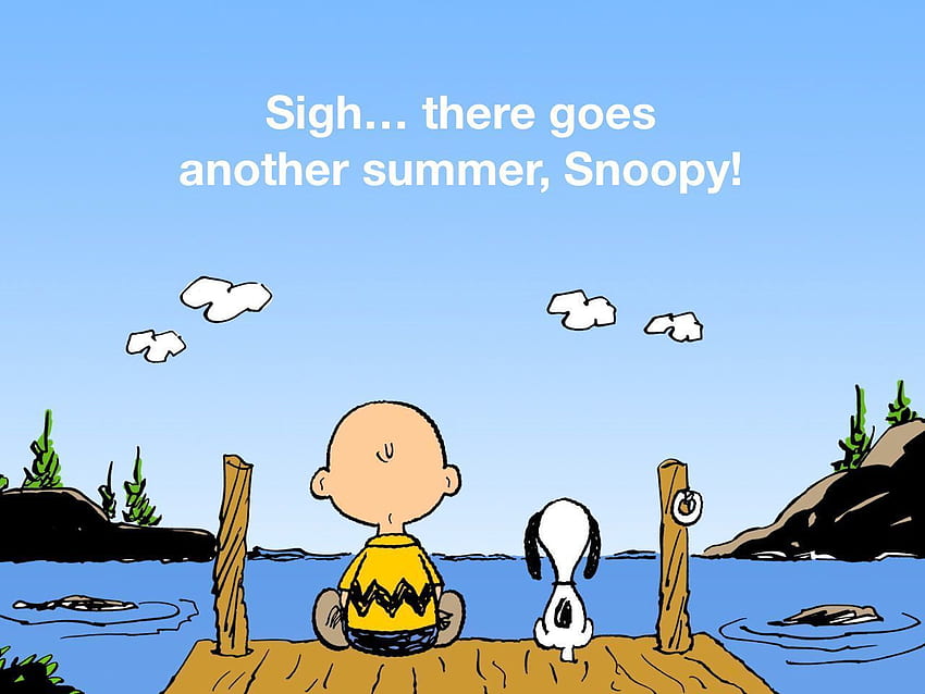 Sigh. there goes another summer, Snoopy!. Snoopy , Charlie brown, Charlie brown HD wallpaper