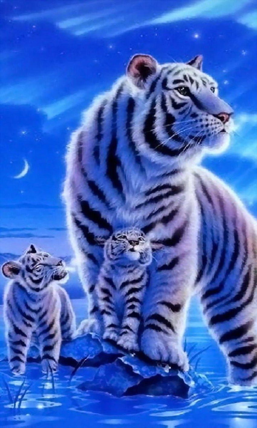Cute Tiger . ., Kawaii Tiger HD phone wallpaper