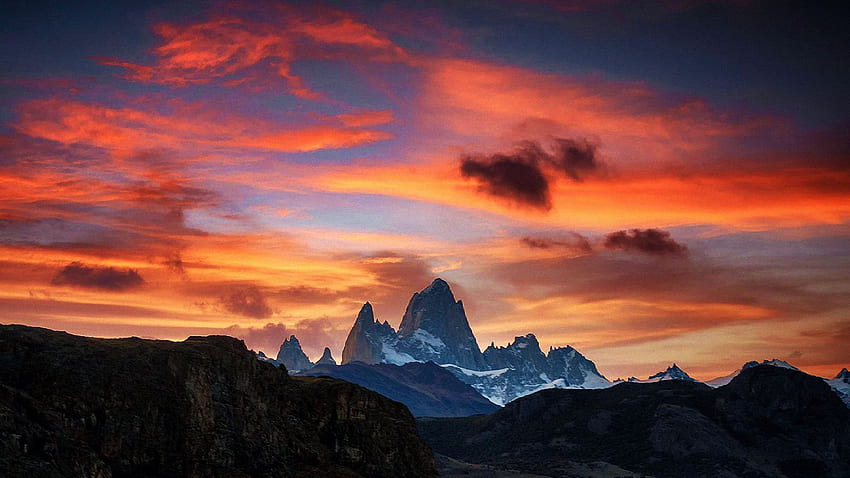 Patagonia is the most pristine and spectacular on earth, peaks, landscape, colors, clouds, sky, mountains HD wallpaper