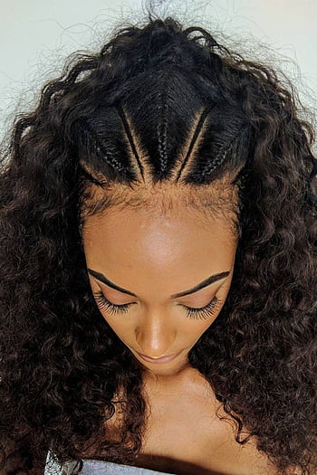 prom hairstyles for black girls with curly weave