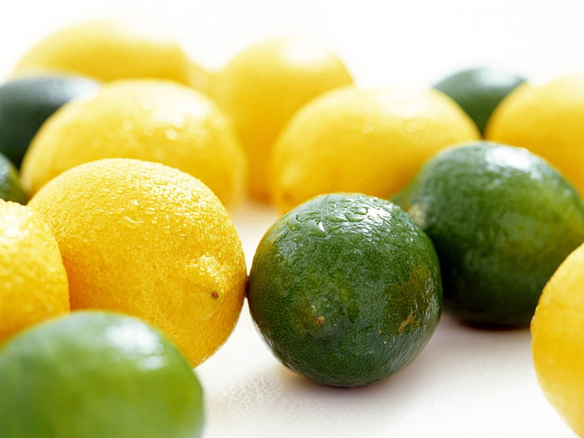 jedzenie, limonka, cytryna, owoce cytrusowe Tapeta HD