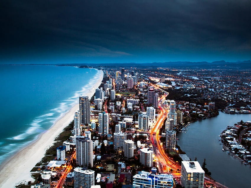 Cityscapes australia nighttime gold coast . All, India City HD wallpaper