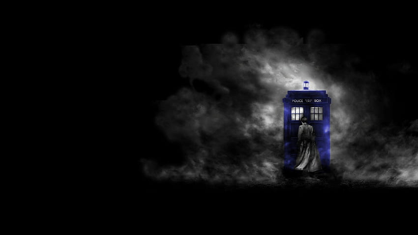 Zehnter Doktor und die TARDIS, Zehnter Doktor, Doctor Who, TARDIS, David Tennant HD-Hintergrundbild