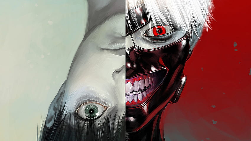 Заявка Има ли версия с два екрана на това?: Аниме, Tokyo Ghoul Dual Monitor HD тапет