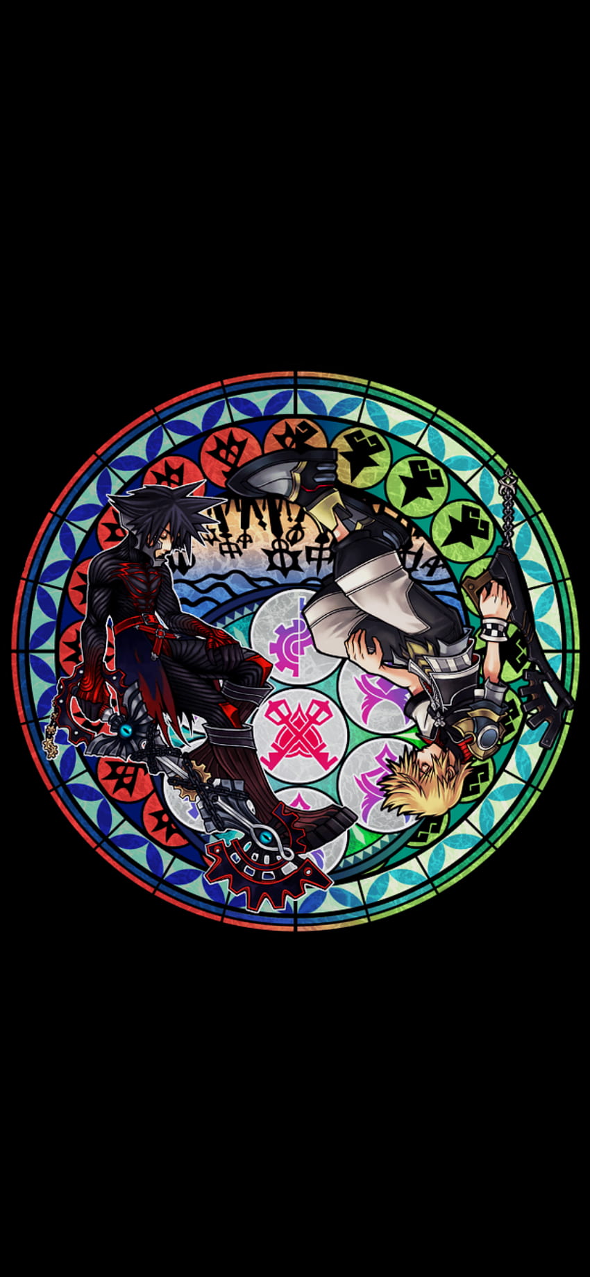 Stained Glass, Kingdom Hearts Stained Glass HD phone wallpaper