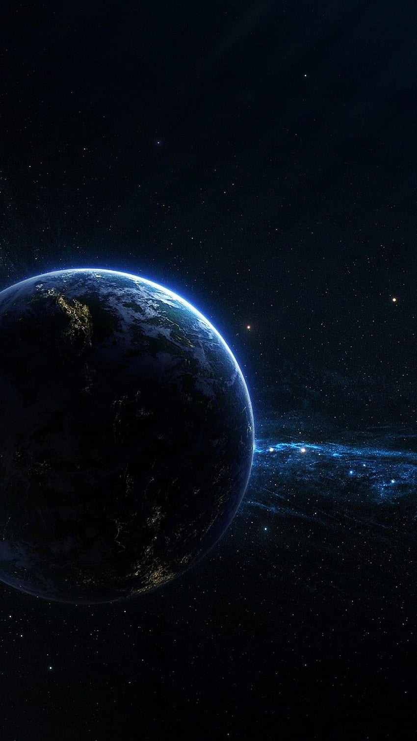 Dunkler Weltraumplanet, dunkles Weltraumtelefon HD-Handy-Hintergrundbild