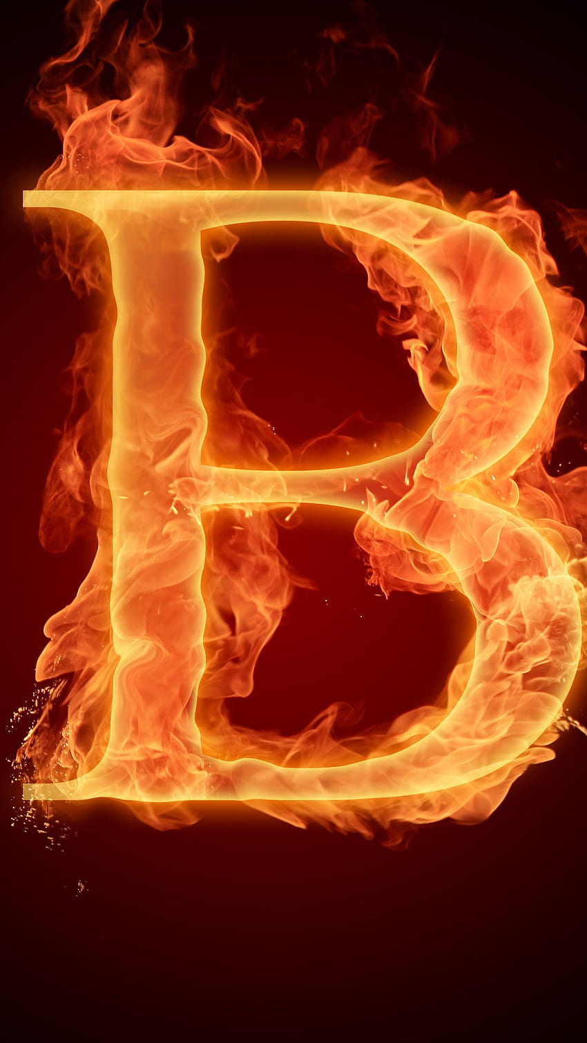 Fire, flame, litera, alphabet, b, letter HD phone wallpaper | Pxfuel