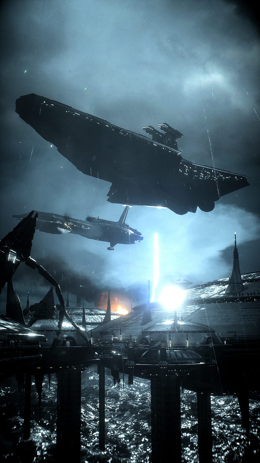 Szenerie von Kamino - Klonanlage: StarWars. Star Wars-Hintergrund, Star Wars-Schiffe, Star Wars, Star Wars Venator HD-Handy-Hintergrundbild