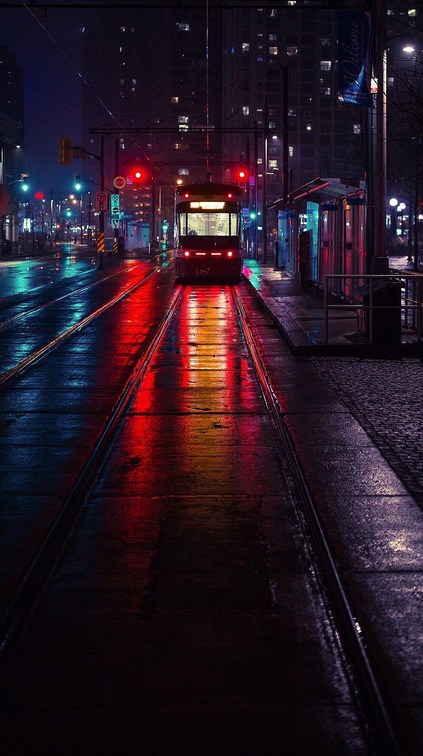 pixel. Paesaggio urbano, Città, grafia notturna, Estetica Sfondo del telefono HD