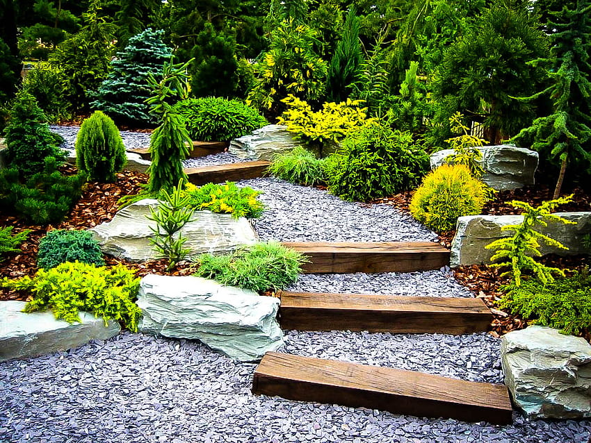 Японска градина, направена от човека, HQ Японска градина. 2019, Каменна градина HD тапет