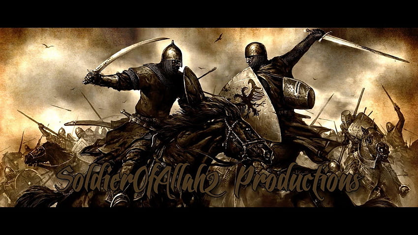 Ideen von Salahudin al Ayubi. islamische Gemälde, alte Krieger, Ritter zu Pferd, Saladin HD-Hintergrundbild