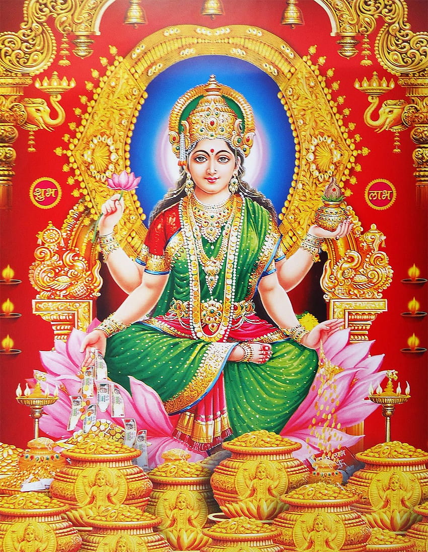 Göttin Lakshmi - Full Maa Laxmi - - HD-Handy-Hintergrundbild