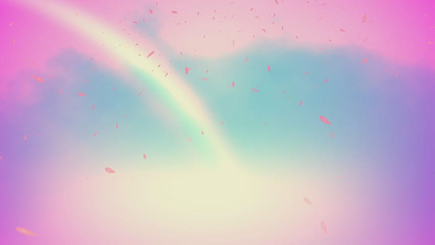 60FPS 천국에 오신 것을 환영합니다 핑크 시안 레인보우 애니메이션, 레인보우 미학 HD 월페이퍼