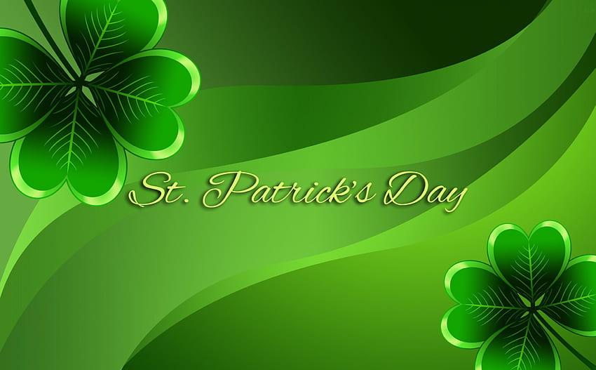 Selamat Hari St. Patrick, shamrock, semanggi, hijau, shamrock, Hari St Patrick, semanggi Wallpaper HD