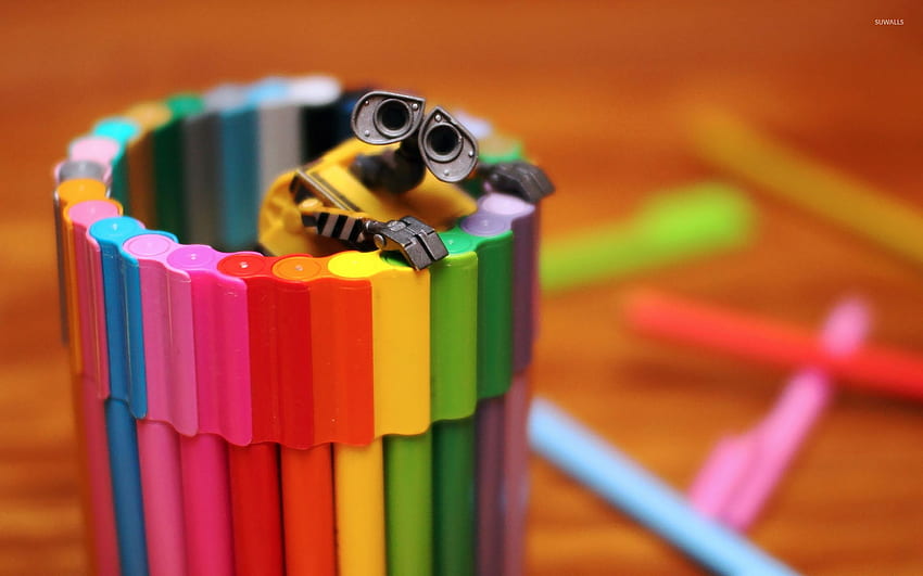 wally , pencil, macro graphy, colorfulness, office supplies, writing implement, stationery, Office Stationery HD wallpaper