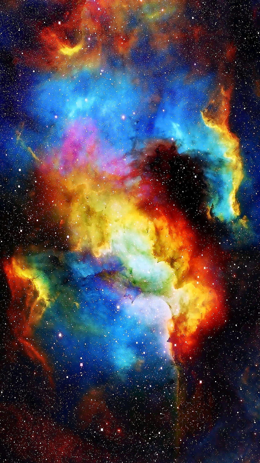 다채로운 갤럭시 아이폰 갤럭시 공간 - 성운 우주 공간 배경, 성운 우주 은하 HD 전화 배경 화면