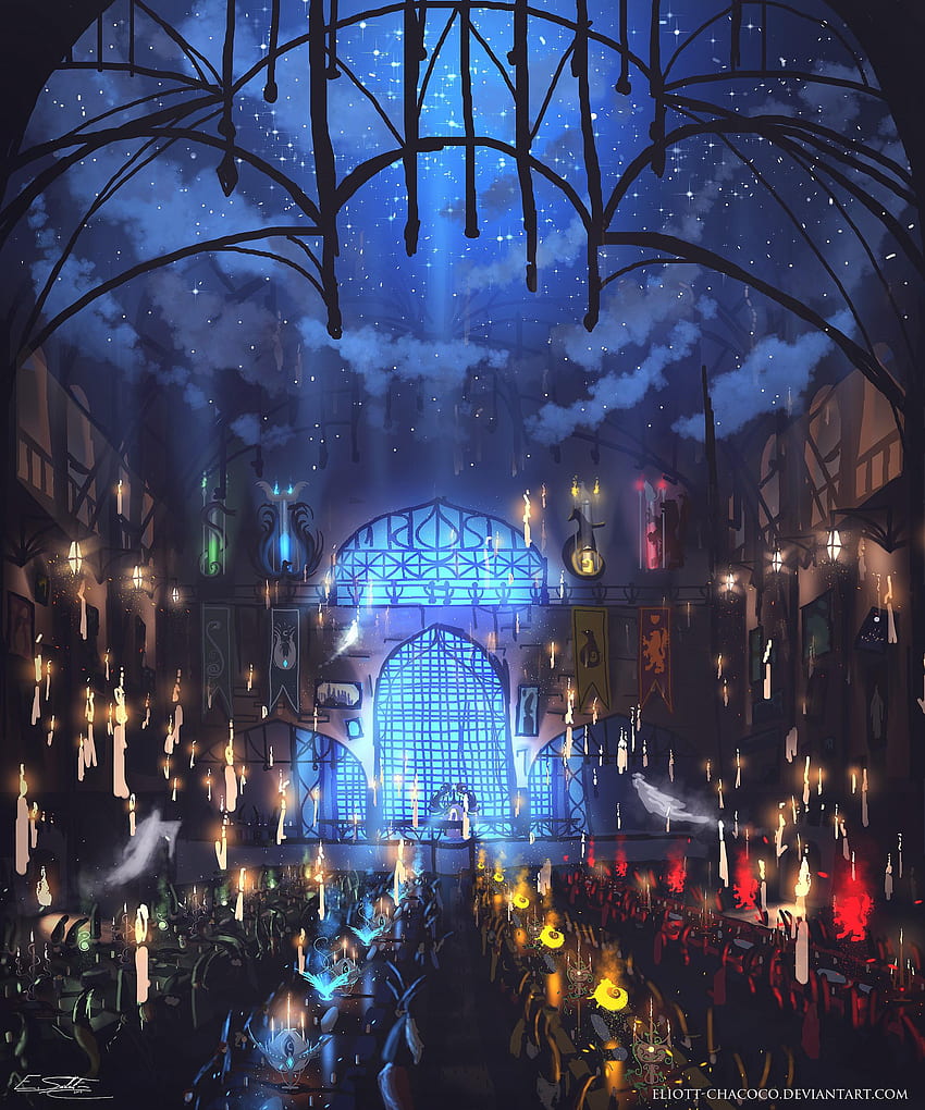 Painting made by me. The Great Hall of Hogwarts. : harrypotter HD phone ...