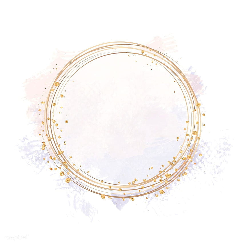 първокласна илюстрация на златна кръгла рамка върху пастелно розово и - HD тапет за телефон