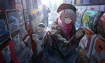March 17, 2023, Osaka, Japan: A vending machine selling anime trading cards  on a shotengai shopping street with plenty of restaurants and stores in  Dotonbori, a vibrant commercial, tourist and nightlife district. ..