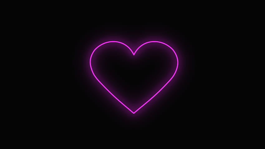 Neon Hearts, Black Star and Heart Pink HD wallpaper | Pxfuel