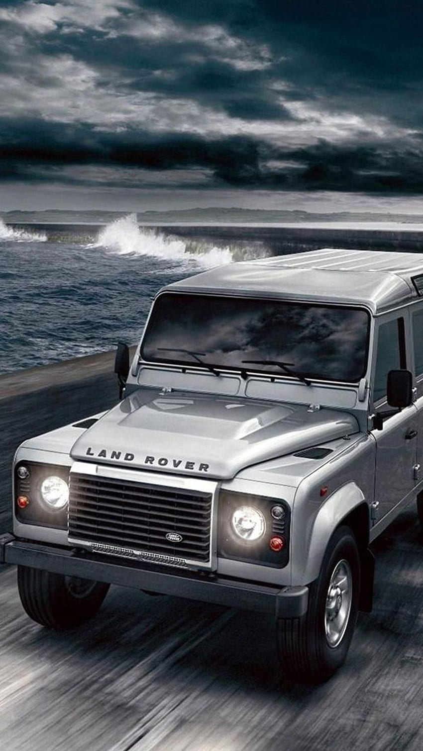 Ocean Shore Land Rover Fond d'écran de téléphone HD
