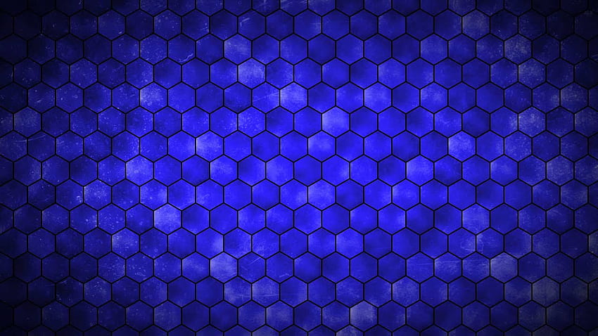 Blue Hexagon, Cool Hexagon HD wallpaper