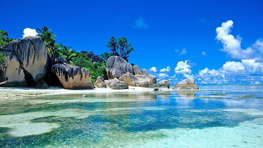 Paradies. Paradise Pier, Tropenparadies und Vogelparadies, Insel Madagaskar HD-Hintergrundbild