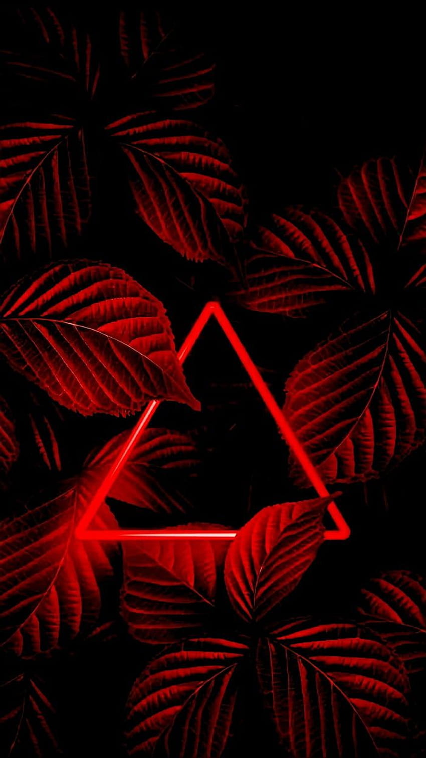Neon Red Foliage () - . Nature iphone, тъмно червено, iPhone, червено неоново лого HD тапет за телефон