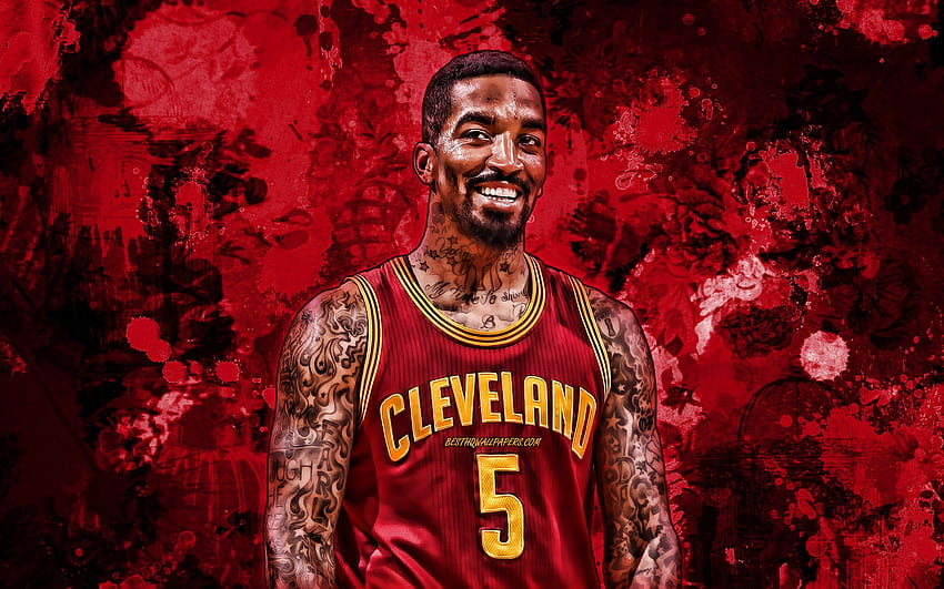 Jr Smith, Red Paint Splashes, Nba, Cleveland Cavaliers - Basketball Kawhi Leonard - & Background HD wallpaper