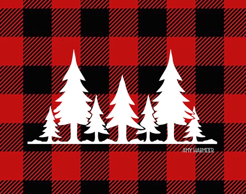 赤と黒のチェック柄のクリスマス、黒と赤の市松模様 高画質の壁紙