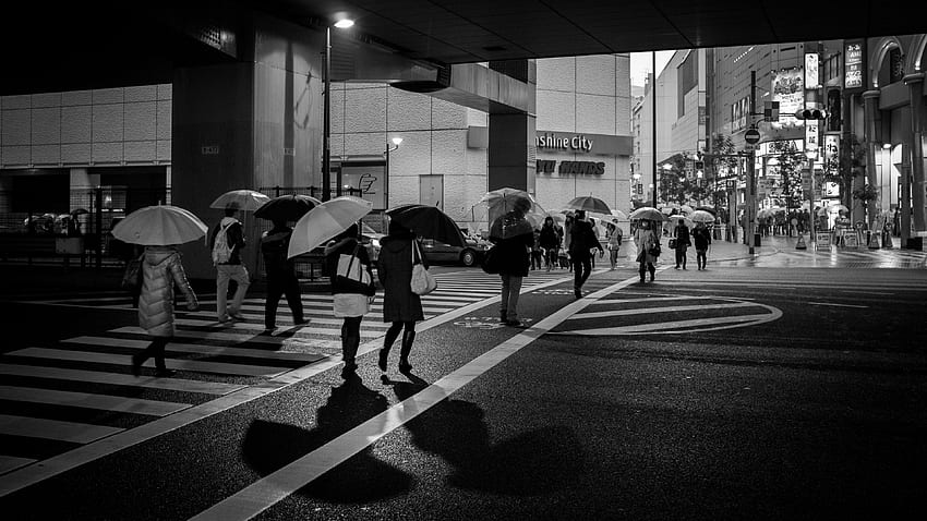 Дъждовен ден в Токио, Япония HD тапет