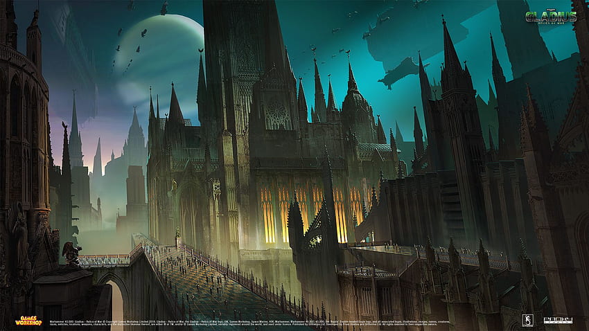 Warhammer 40 000 Warhammer Gladius Prime Imperium Człowieka Gotycka architektura Niszczyciel Anioł Ludzie - Rozdzielczość: Tapeta HD