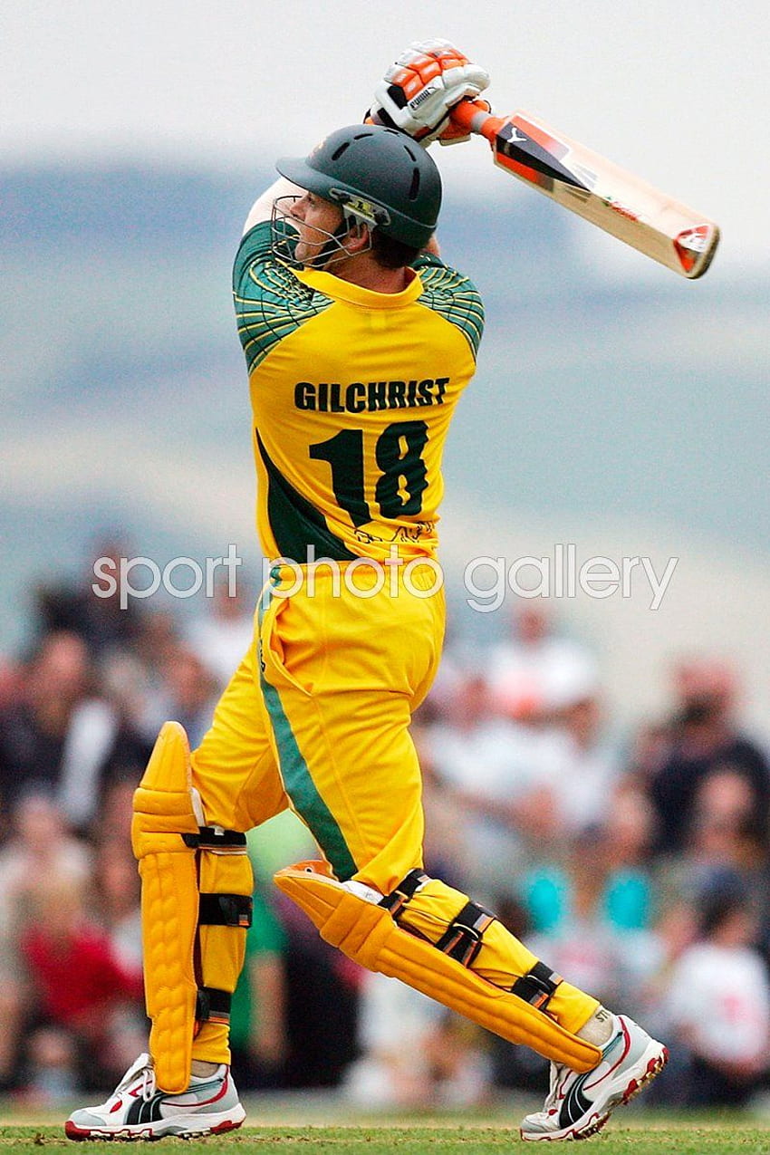 One Day Cricket Print. Cricket Posters, Adam Gilchrist HD phone wallpaper