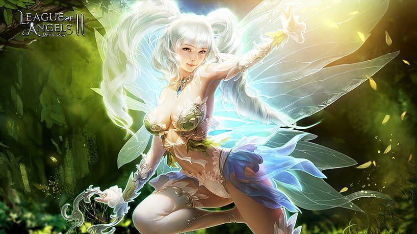 Fairy, league of angels, fantasy, game, luminos, girl HD wallpaper