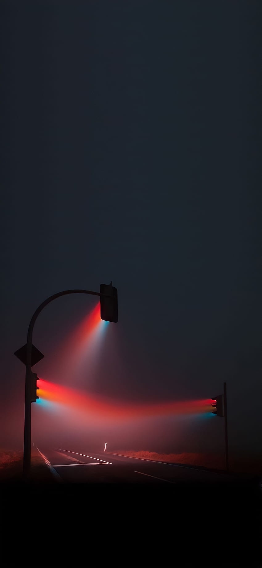 night traffic lights, semáforos HD phone wallpaper