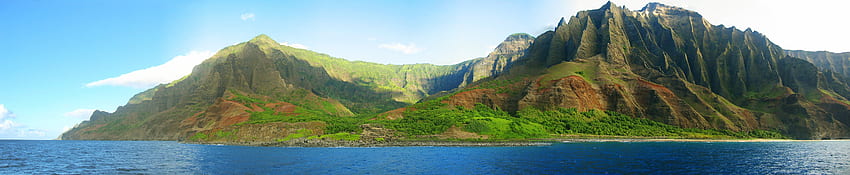 Na Pali Coast State Park, остров, Хавай, национален, природа, парк HD тапет