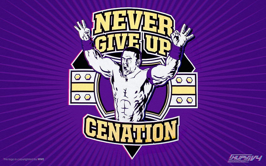 John Cena Never Give Up Green HD тапет