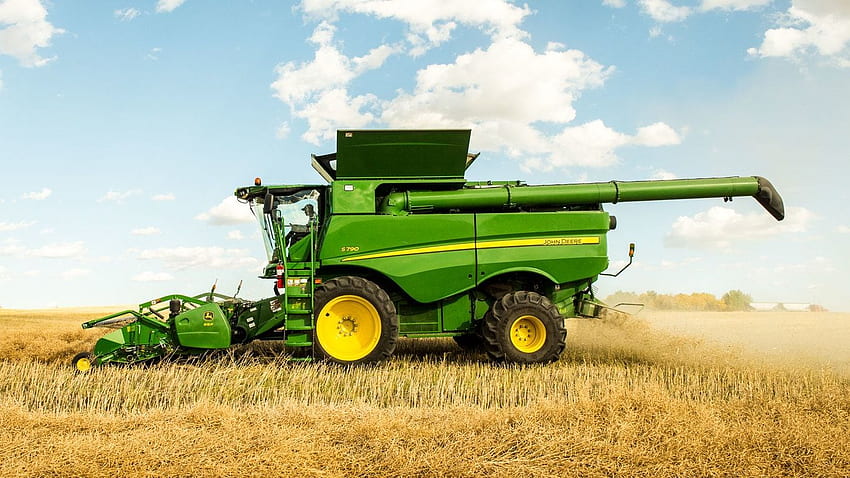 Grain Harvesting. S790 Combine. John Deere US HD wallpaper