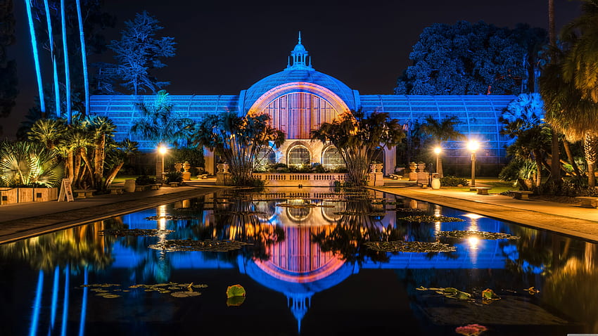 Budynek Botaniczny I Lili Staw Balboa Park San Diego U Tapeta HD