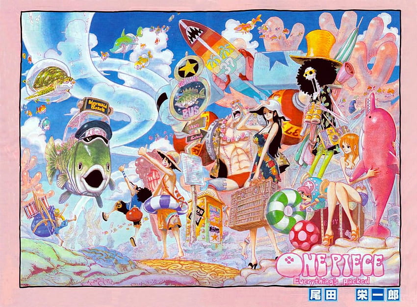 Kru Topi Jerami Fishman Island Pink, topi jerami, mugiwara, satu, bajak laut topi jerami, sepotong, satu potong, bajak laut Wallpaper HD