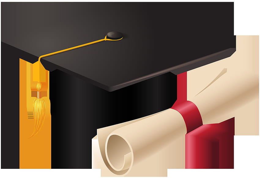 Graduation Cap and Diploma PNG Clip Art HD wallpaper