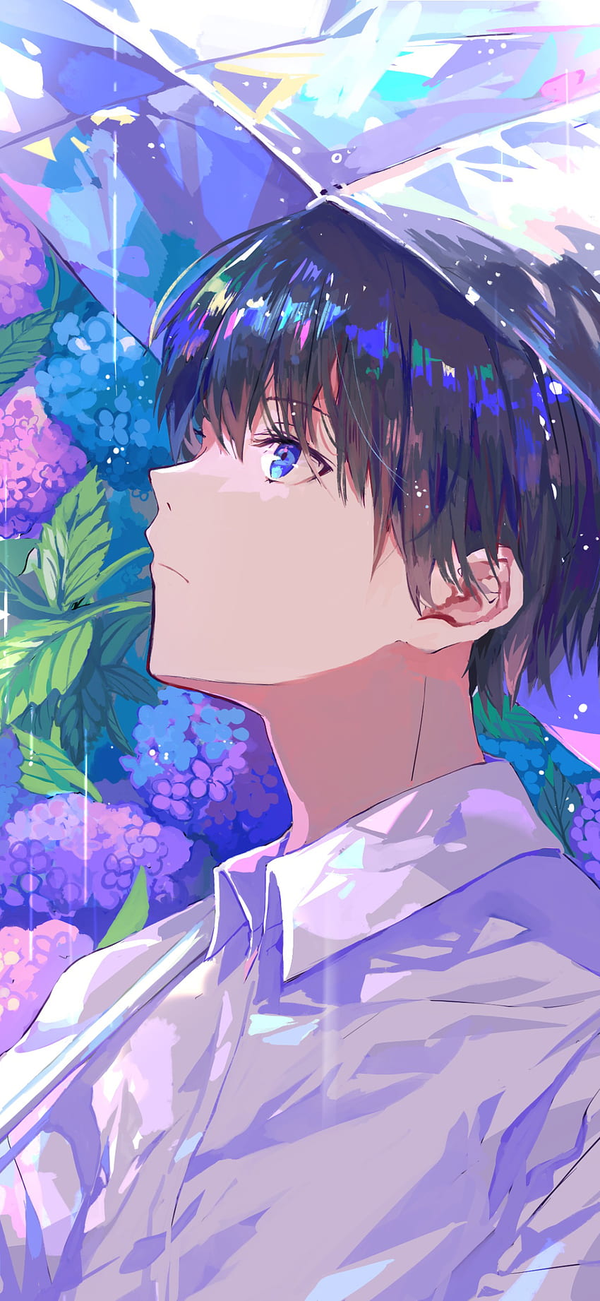 Anime Boy Telefon von 紫陽花, Galaxy Anime Boy HD-Handy-Hintergrundbild