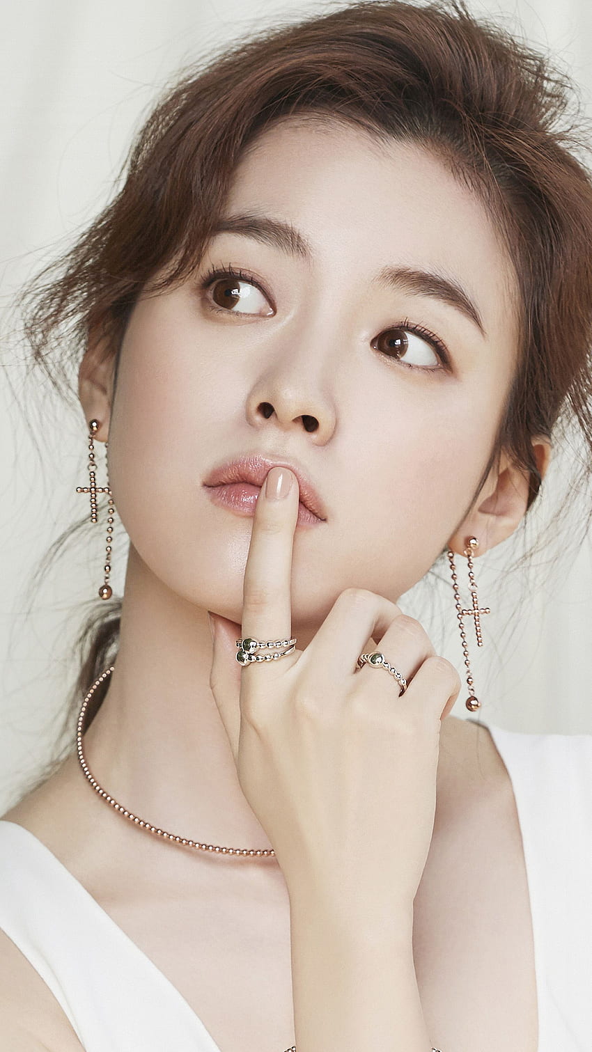 Han ji Hye, корейска актриса, модел HD тапет за телефон