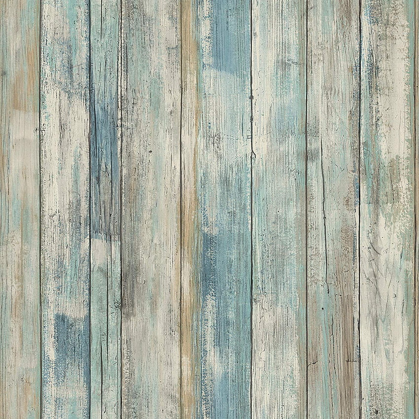 RoomMates Distressed Wood Blue Peel and Stick, Rustic Wood HD phone wallpaper