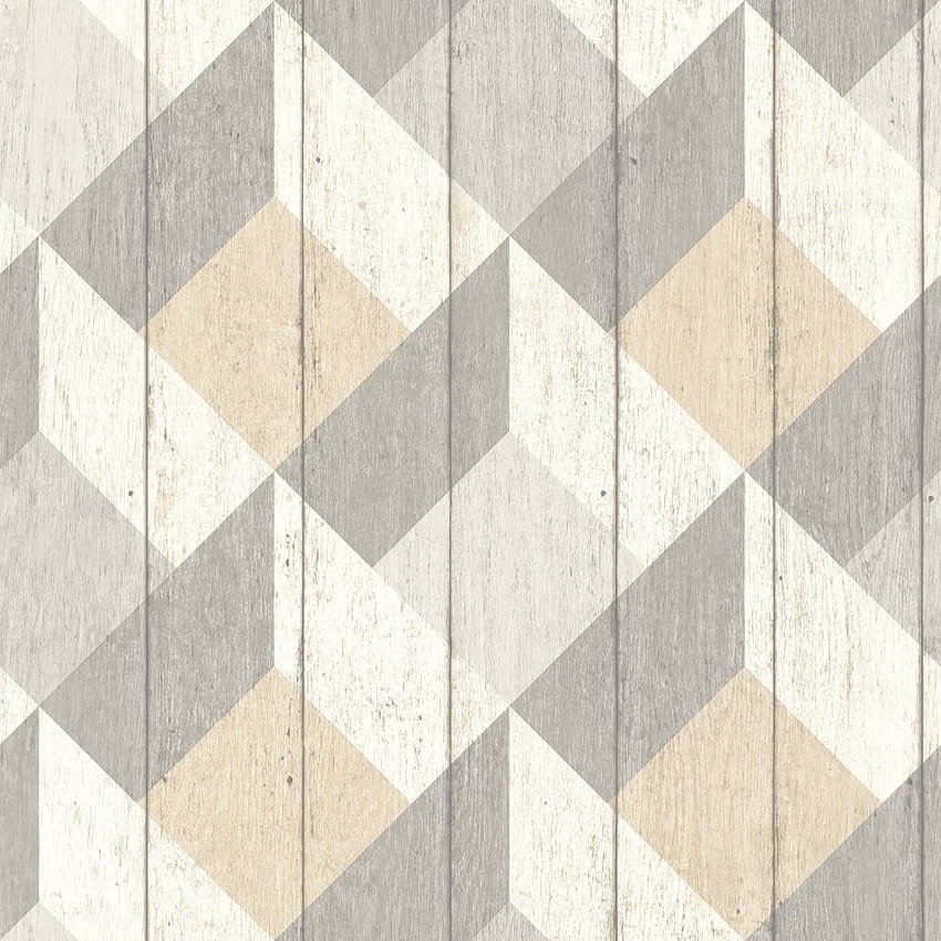 Galerie Unplugged Wood Panel Effect Triangle Pattern Textured Vinyl UN3203 - Brown Beige White. ฉันต้องการ วอลล์เปเปอร์โทรศัพท์ HD