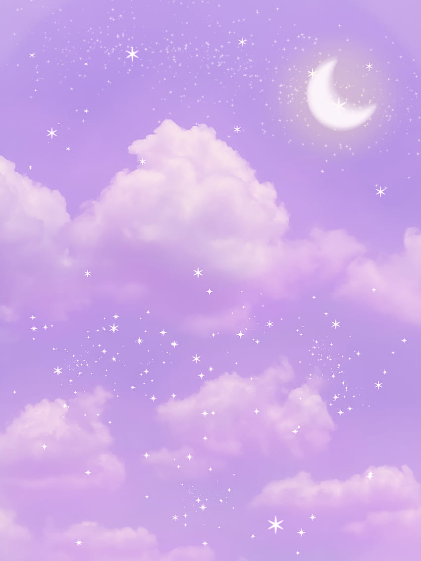 Aesthetic Purple Sky. Fond d'écran violet iphone, Fond d'ecran dessin, murales HD phone wallpaper