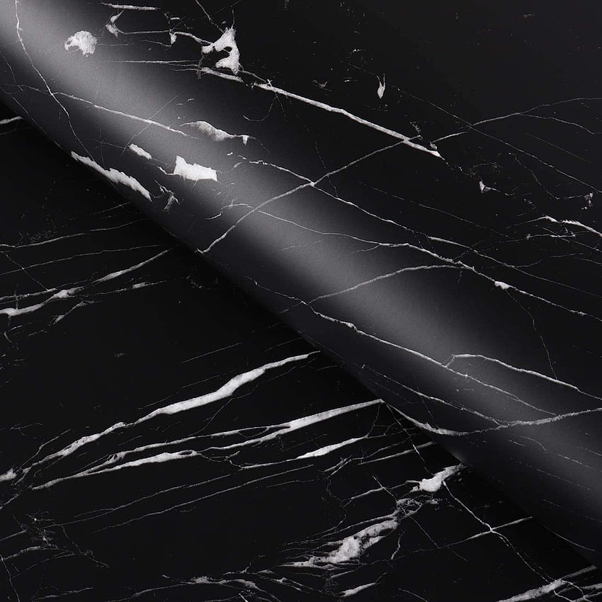 Buy FunStick Thick Matte Black Marble Kitchen Counter Top Covers Peel and Stick Wall Paper Self Adhesive Vinyl Waterproof Marble Contact Paper for Bathroom Desk Backsplash Furniture 12 x 200 Online HD phone wallpaper