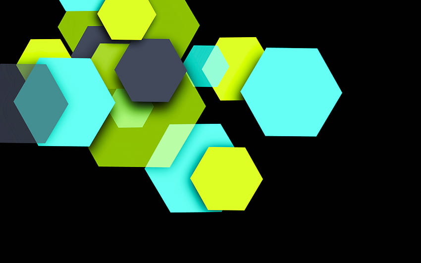 colorful hexagons, , creative, material design, geometric art, background with hexagons, geometric shapes, hexagons HD wallpaper