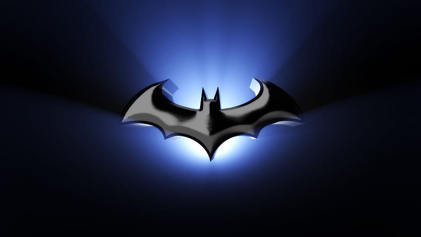 del logo di Batman, logo blu di Batman Sfondo HD