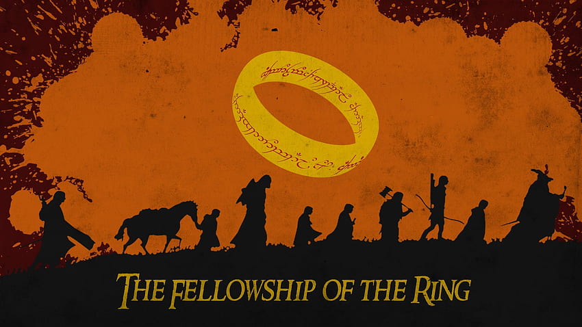 Lord Of The Rings Fellowship Of The Ring Minimal Poster, Lord of the Rings Minimalist HD wallpaper